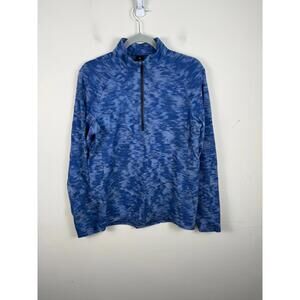 Lululemon Surge Warm 1/2 Zip Pullover Jacquard Chambray Mineral Blue Medium